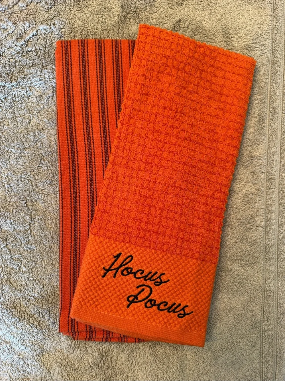 Hocus Pocus Orange Kitchen Towels - Set of 2
